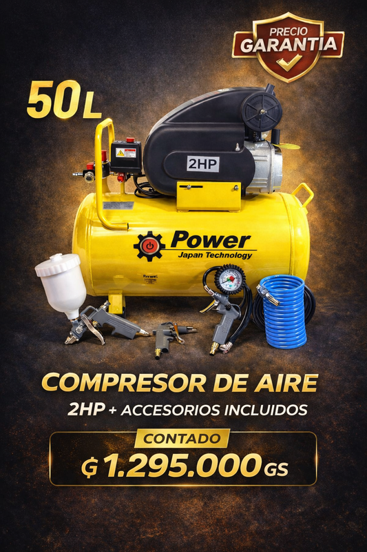 COMPRESOR DE AIRE 50L  POTENCIA 2HP 🔥